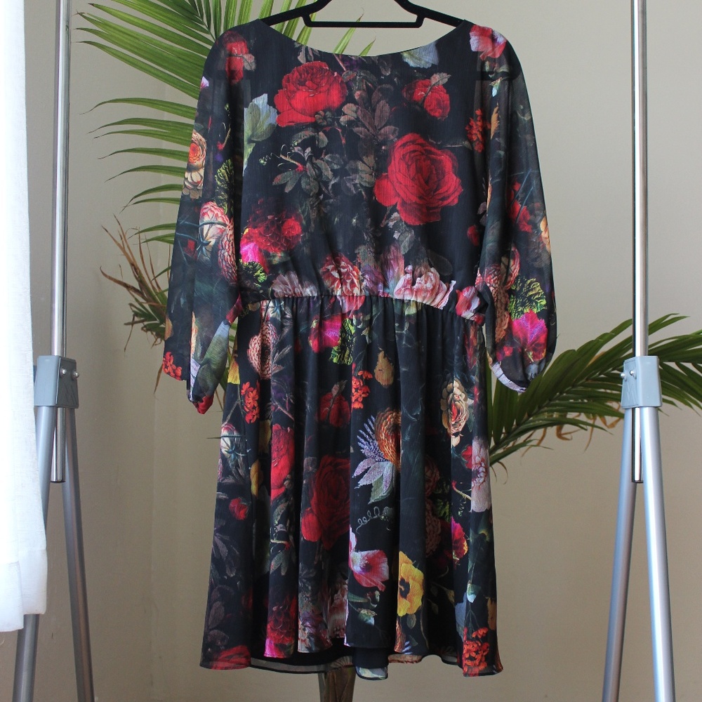 Alice + Olivia Rose Patterned Dress